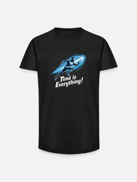 Time is Everything Runner - Long Fit Men's T-Shirt - black