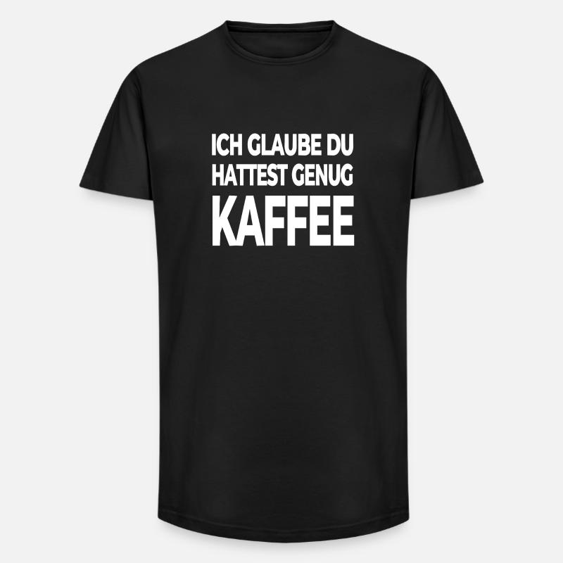 Kaffee - Long Fit Männer T-Shirt - Schwarz