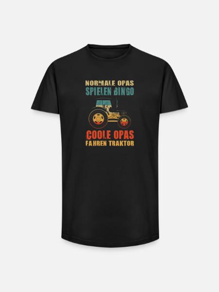 Farmer Gifts Agriculture Tractor Farmer - Long Fit Men's T-Shirt - black