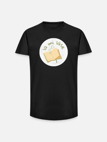 la mi läse - Long Fit Men's T-Shirt - black