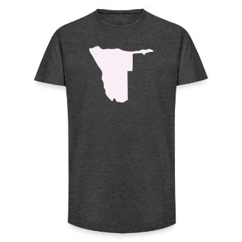Nambia Silhouette - Long Fit Men's T-Shirt - charcoal grey - Front - AI Model Male 185 light (185cm)
