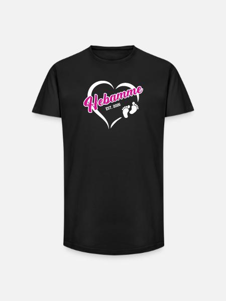 Hebamme 2026 Beruf Hebammenstudium Geburtshilfe - Long Fit Männer T-Shirt - Schwarz