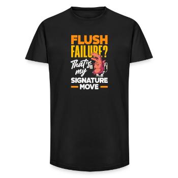Toilet Clogging Master Funny - Long Fit Men's T-Shirt - black - Front - AI Model Male 185 light (185cm)