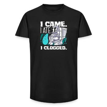 Toilet Clogging Master Funny - Long Fit Men's T-Shirt - black - Front - AI Model Male 185 light (185cm)
