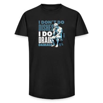Toilet Clogging Master Funny - Long Fit Men's T-Shirt - black - Front - AI Model Male 185 light (185cm)
