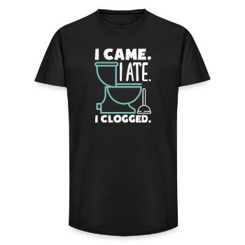 Toilet Clogging Master Funny - Long Fit Men's T-Shirt - black - Front - AI Model Male 185 light (185cm)