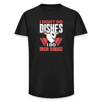 Toilet Clogging Master Funny - Long Fit Men's T-Shirt - black - Front - AI Model Male 185 light (185cm)