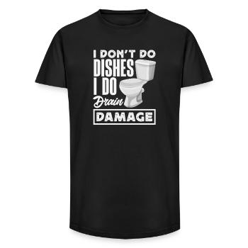 Toilet Clogging Master Funny - Long Fit Men's T-Shirt - black - Front - AI Model Male 185 light (185cm)