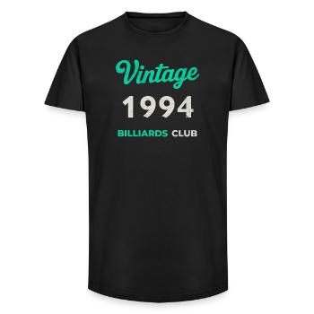 Vintage 1994 – Billiards Club Retro Geburtsjahr - Long Fit Männer T-Shirt - Schwarz - Vorne - AI Model Male 185 light (185cm)