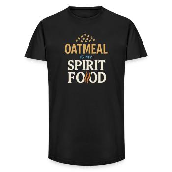 Porridge Breakfast Culture Overnight - Long Fit Men's T-Shirt - black - Front - AI Model Male 185 light (185cm)