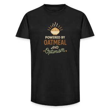 Porridge Breakfast Culture Overnight - Long Fit Men's T-Shirt - black - Front - AI Model Male 185 light (185cm)