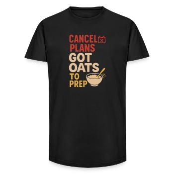 Porridge Breakfast Culture Overnight - Long Fit Men's T-Shirt - black - Front - AI Model Male 185 light (185cm)