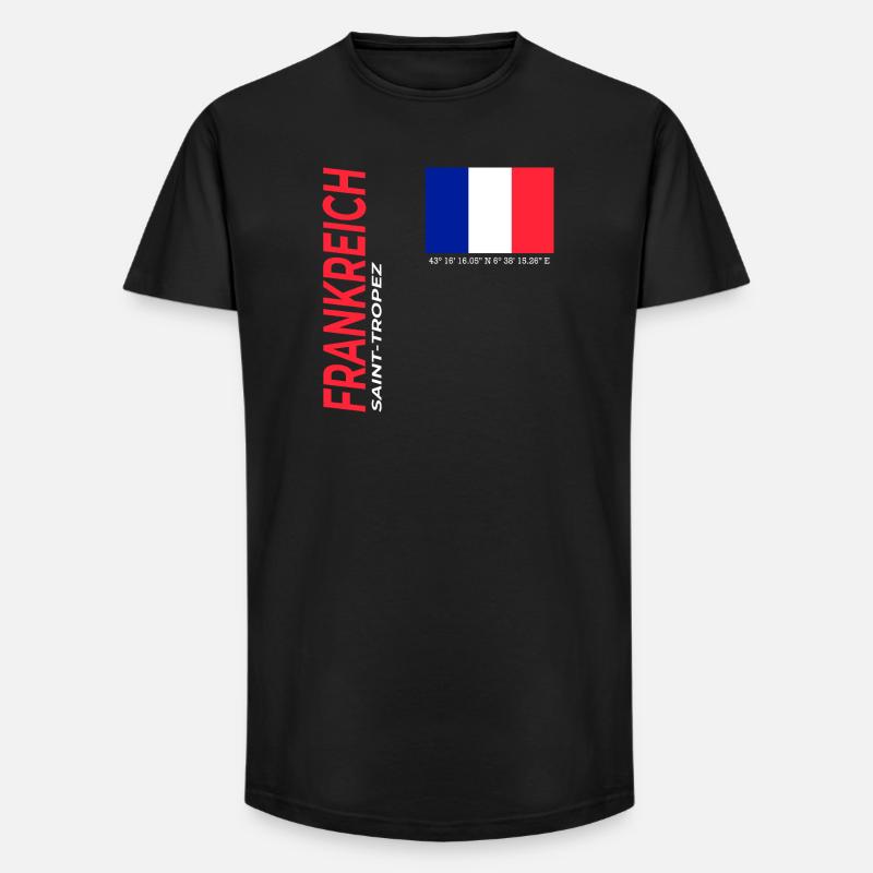 Saint-Tropez - Long Fit Männer T-Shirt - Schwarz