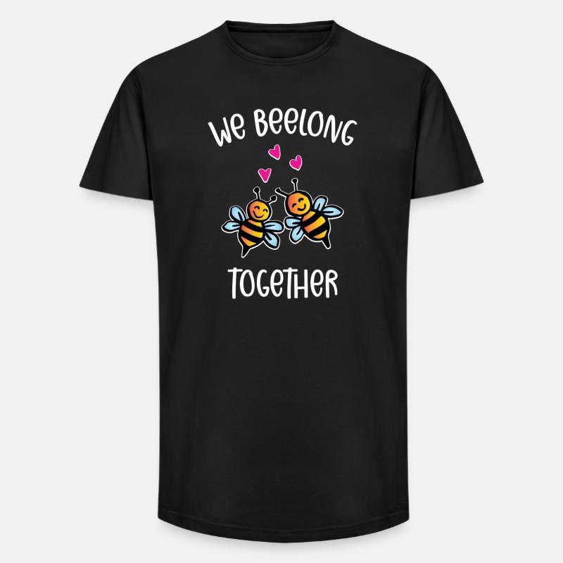 We Beelong Together - Long Fit Männer T-Shirt - Schwarz
