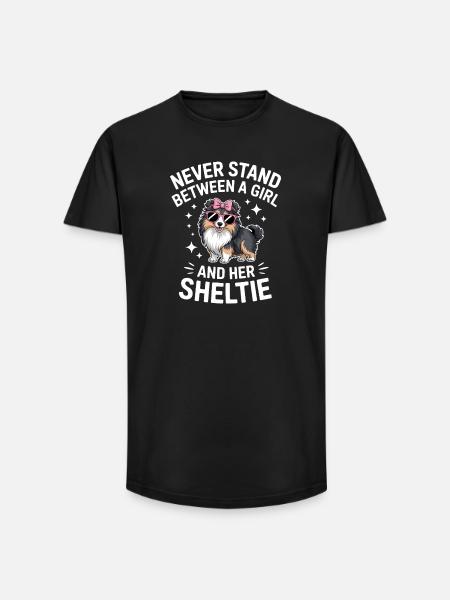 Sheltie Sayings Funny Sheltie Gift - Long Fit Men's T-Shirt - black