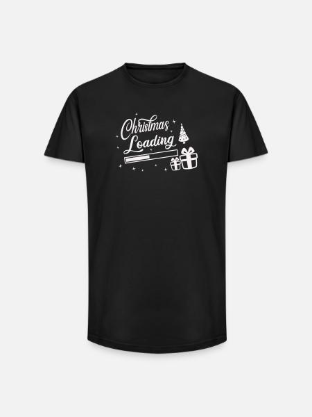 Christmas Loading - Long Fit Men's T-Shirt - black