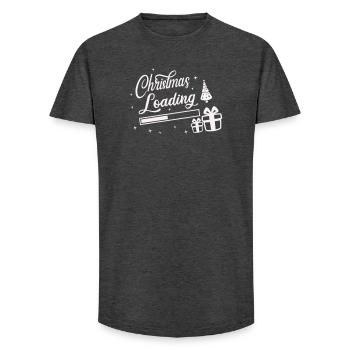 Chargement de Noël - T-shirt coupe longue homme - charbon - Devant - AI Model Male 185 light (185cm)