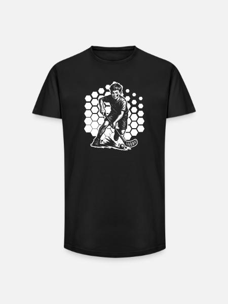 Floorball motif with recognition value - Long Fit Men's T-Shirt - black