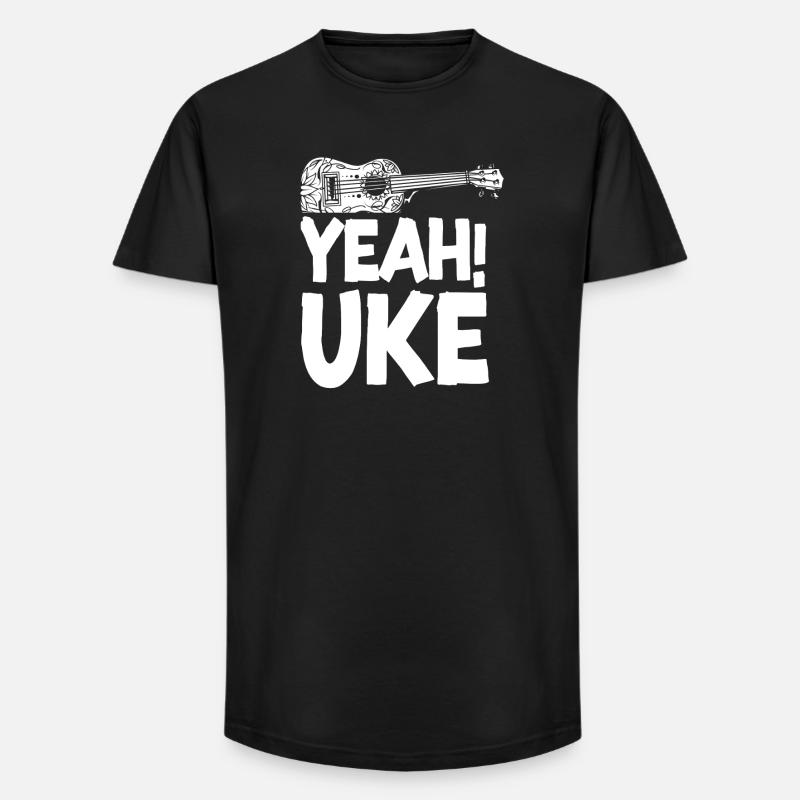Hawaiian Ukulele Uke Yeah! Uke - T-shirt coupe longue homme - noir
