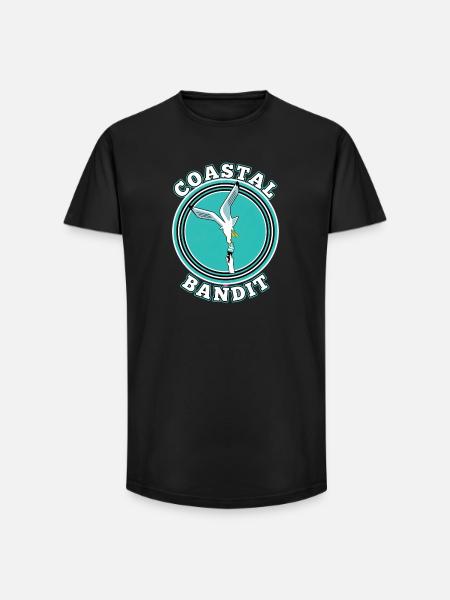 Küstenbandit Möwe Stiehlt Eis - Long Fit Men's T-Shirt - black