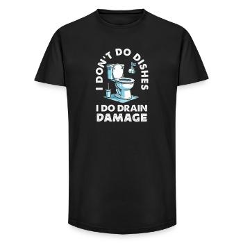 Toilet Clogging Master Funny - Long Fit Men's T-Shirt - black - Front - AI Model Male 185 light (185cm)