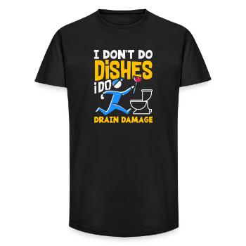 Toilet Clogging Master Funny - Long Fit Men's T-Shirt - black - Front - AI Model Male 185 light (185cm)