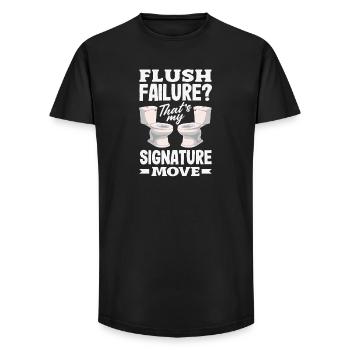 Toilet Clogging Master Funny - Long Fit Men's T-Shirt - black - Front - AI Model Male 185 light (185cm)