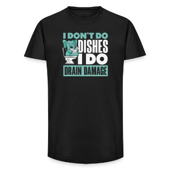 Toilet Clogging Master Funny - Long Fit Men's T-Shirt - black - Front - AI Model Male 185 light (185cm)