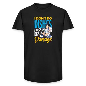 Toilet Clogging Master Funny - Long Fit Men's T-Shirt - black - Front - AI Model Male 185 light (185cm)