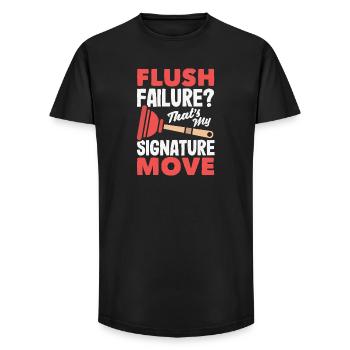 Toilet Clogging Master Funny - Long Fit Men's T-Shirt - black - Front - AI Model Male 185 light (185cm)