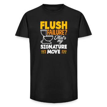 Toilet Clogging Master Funny - Long Fit Men's T-Shirt - black - Front - AI Model Male 185 light (185cm)