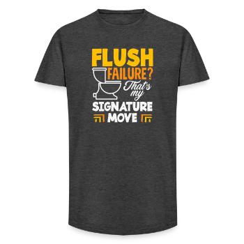 Toilet Clogging Master Funny - Long Fit Men's T-Shirt - charcoal grey - Front - AI Model Male 185 light (185cm)