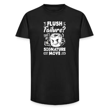 Toilet Clogging Master Funny - Long Fit Men's T-Shirt - black - Front - AI Model Male 185 light (185cm)