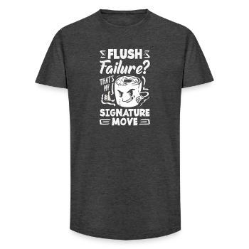 Toilet Clogging Master Funny - Long Fit Men's T-Shirt - charcoal grey - Front - AI Model Male 185 light (185cm)