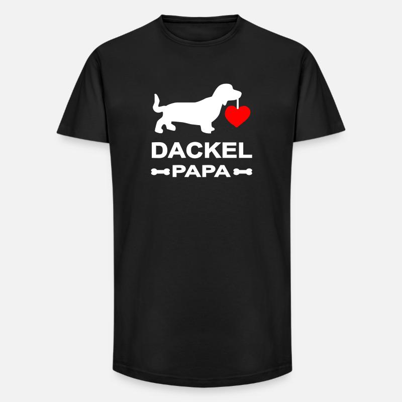 Dackel - Long Fit Männer T-Shirt - Schwarz