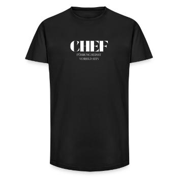Leadership means being a role model - Long Fit Men's T-Shirt - black - Front - AI Model Male 185 light (185cm)