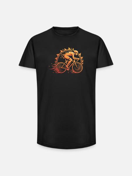 Cyclist - Long Fit Men's T-Shirt - black