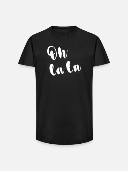 OH LA LA - Long Fit Men's T-Shirt - black