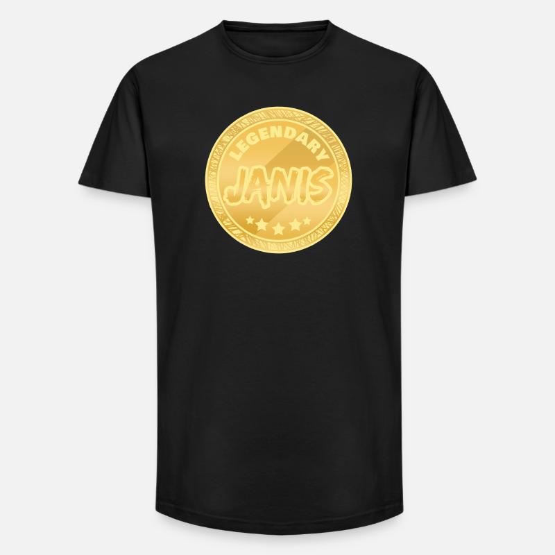 Janis as a first name - Long Fit Men's T-Shirt - black
