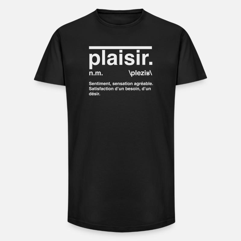Pleasure Definition Dictionary Style - Long Fit Männer T-Shirt - Schwarz