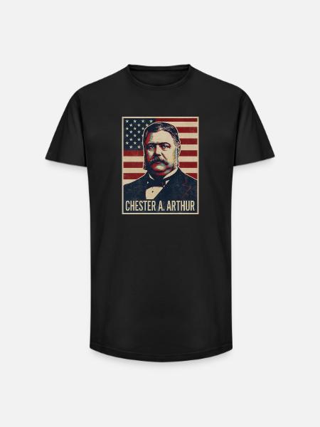 Chester A Arthur Usa President - Long Fit Men's T-Shirt - black