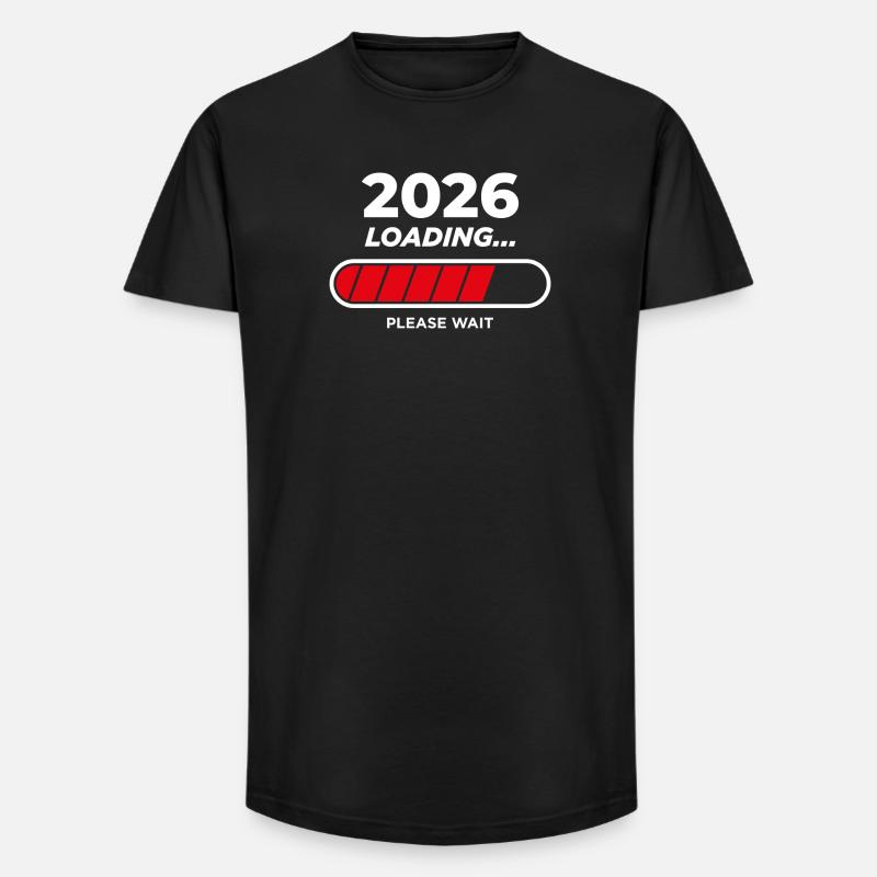 2026 Loading - Long Fit Men's T-Shirt - black