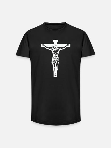 Jesus Cross - Long Fit Men's T-Shirt - black