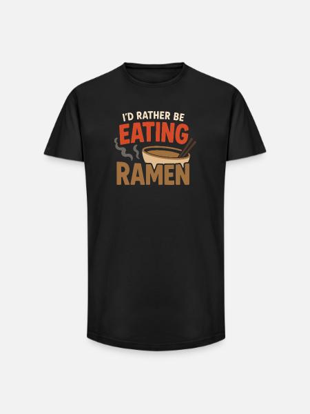 Ramen Bar Real Ramen Tonkotsu Broth - Long Fit Men's T-Shirt - black