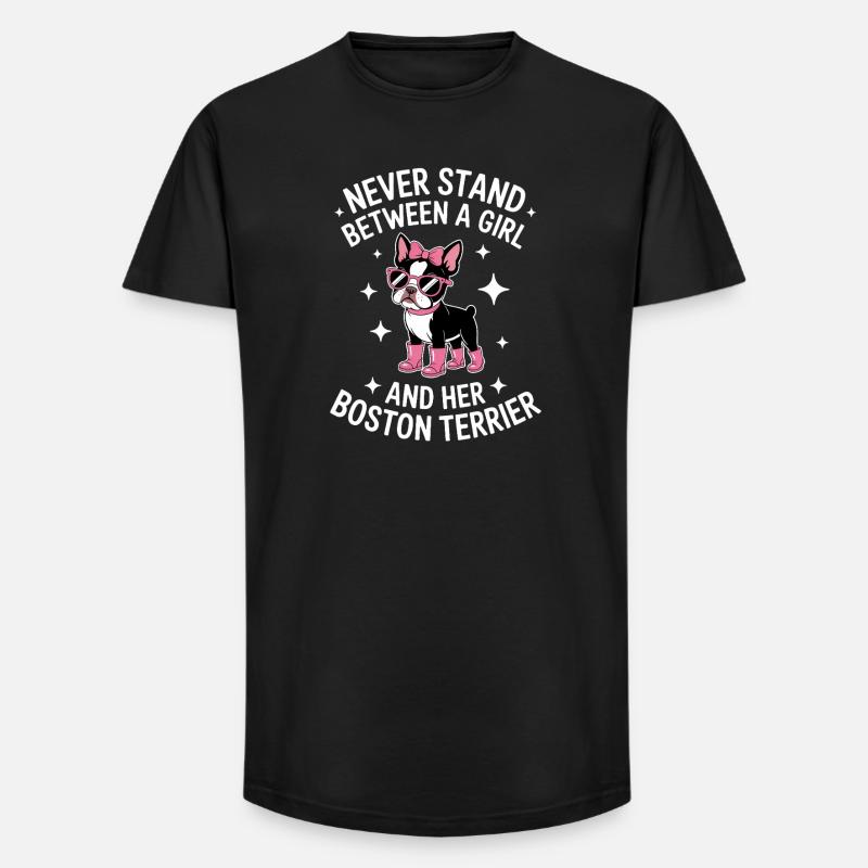 Boston Terrier Sprüche Lustiger Terrier Geschenk - Long Fit Männer T-Shirt - Schwarz