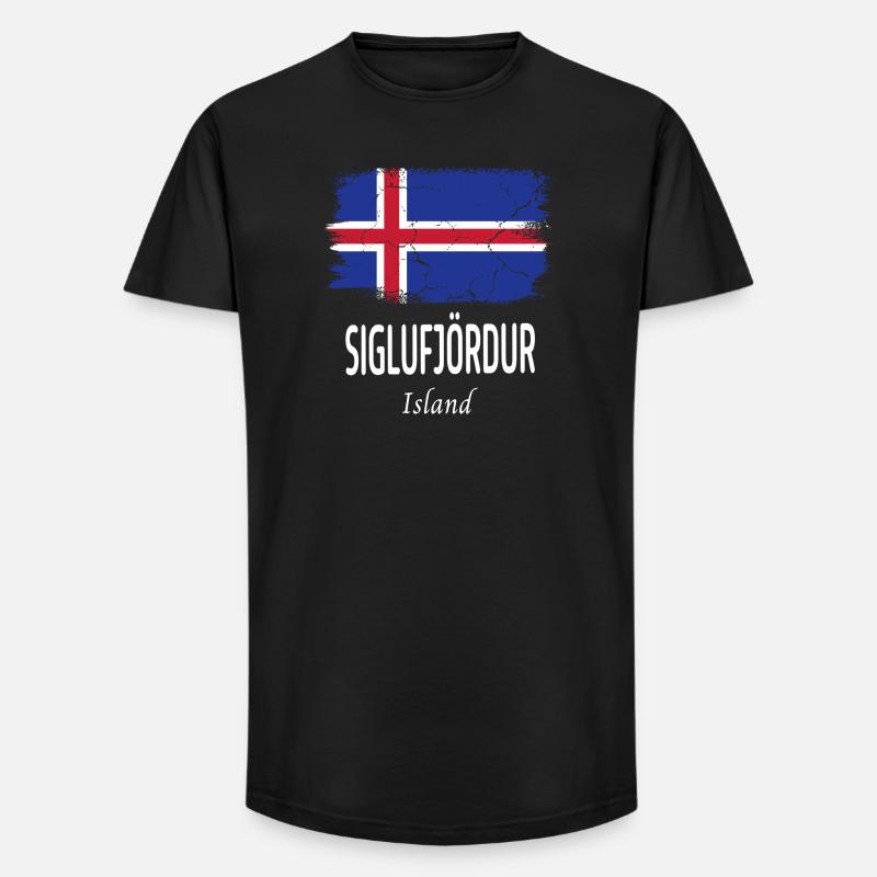 Siglufjördur - Long Fit Men's T-Shirt - black