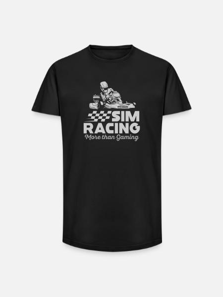 Sim Racing: More than Gaming - Long Fit Men's T-Shirt - black