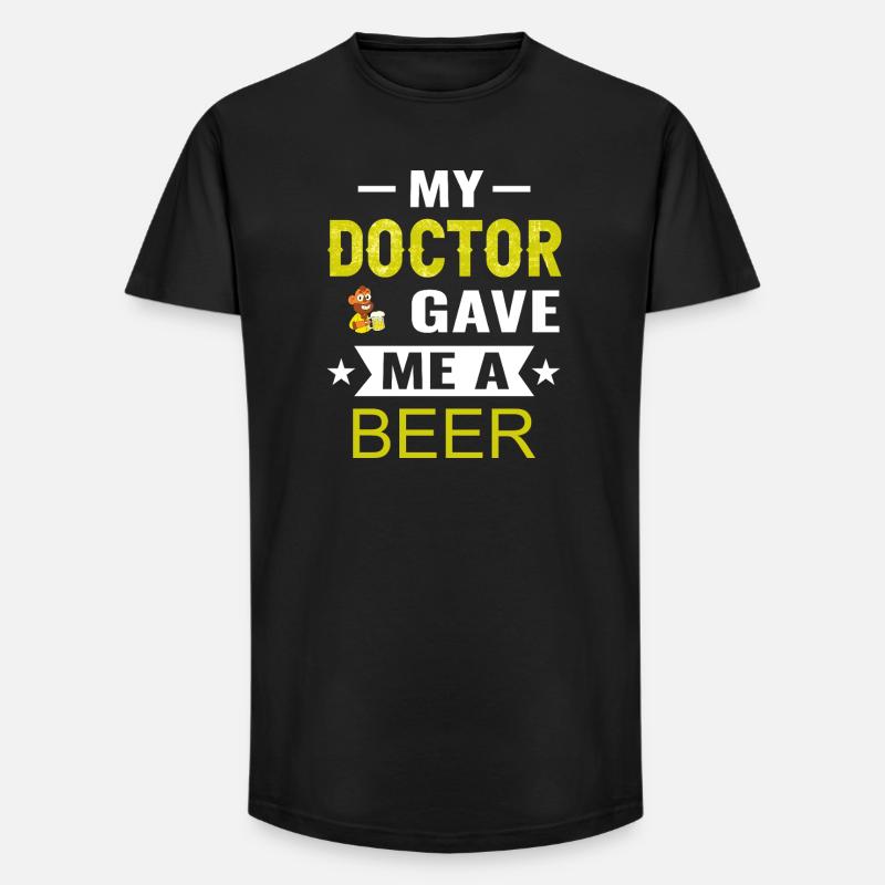Doktor Bier - Long Fit Männer T-Shirt - Schwarz