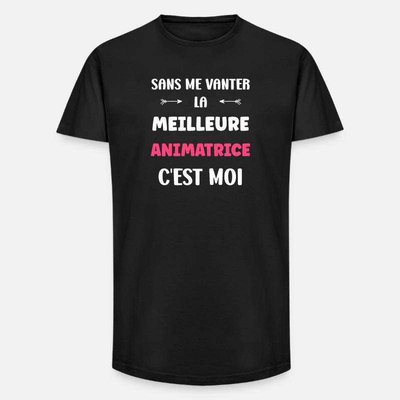 Moderator - Long Fit Männer T-Shirt - Schwarz