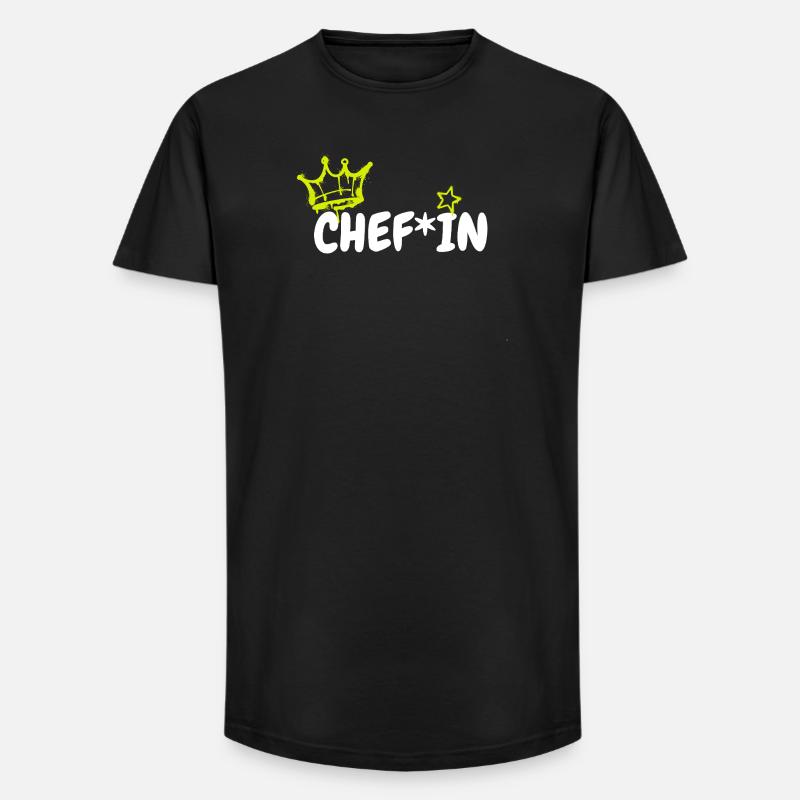 ChefIn  - Long Fit Männer T-Shirt - Schwarz